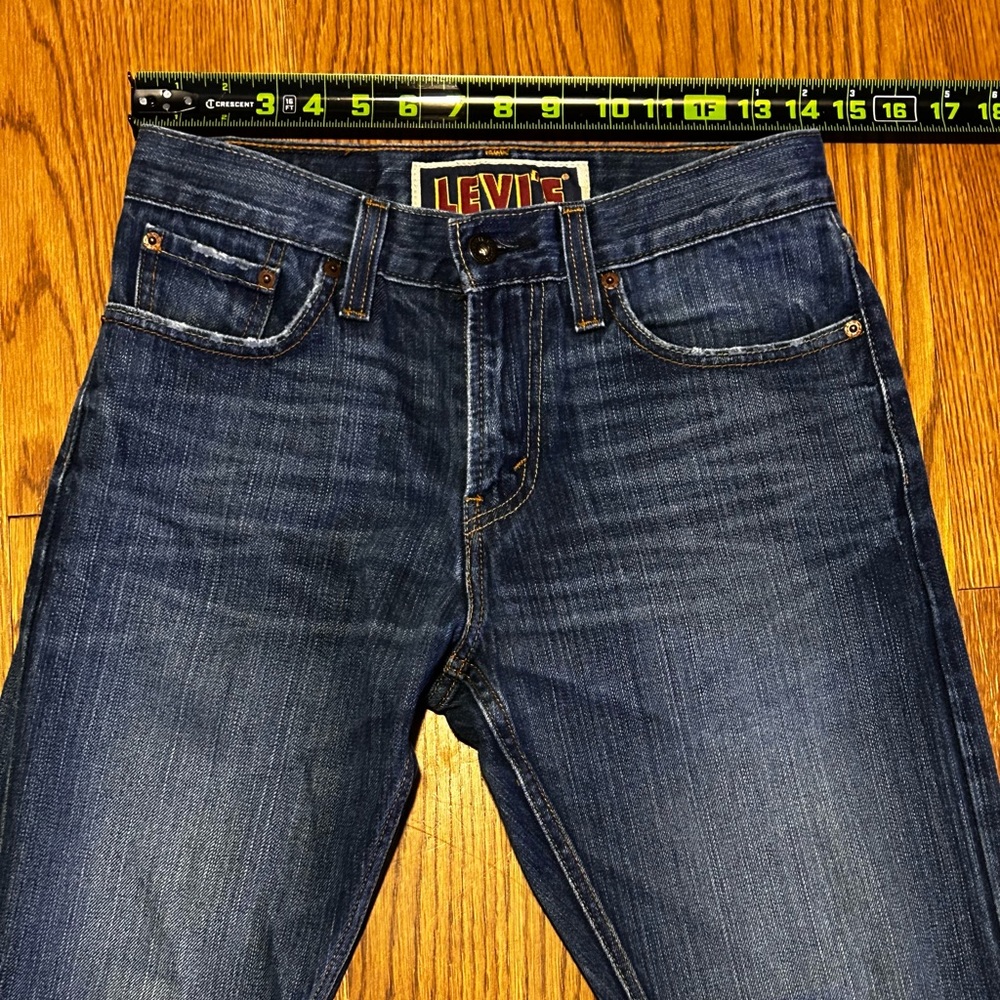 Levi’s 514 Slim Straight Jeans Men’s W 28” 32” Inseam Medium Wash Blue Denim Y2K - Picture 3 of 13
